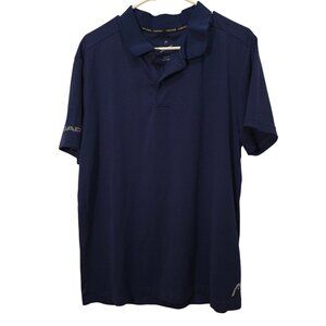 Head Men's Navy Blue Polo Shirt L/G Lightweight Performance Wear